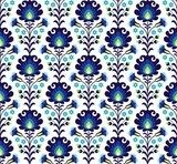 Blau-türkises florales Ornament