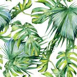 Botanisches Blättermuster in Grüntönen