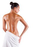 Entspannte Wellness-Szene in Weiß