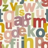 Farbenfrohes typografisches Retro-Muster