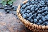 Frische Blaubeeren im Korb