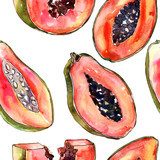 Fruchtige Explosion in Aquarellfarben