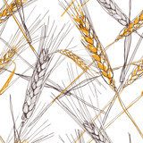 Herbstliche Linienkunst mit Weizen