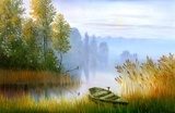 Herbstliche Morgenstimmung am See