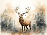 Herbstliche Wildnis im Nebel