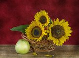 Herbstliches Sonnenblumen-Stillleben