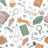 Katzen und Bücher in sanfter Harmonie