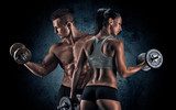 Kraftvolle Trainingseinheit in Szene gesetzt