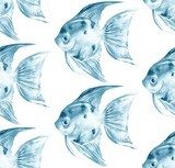 Künstlerisches Muster blauer Fische