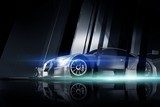 Nachtfahrt im futuristischen Glanz