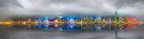 Nächtliche Skyline mit Wasserreflexion