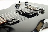 Nahaufnahme einer elektrischen Gitarre