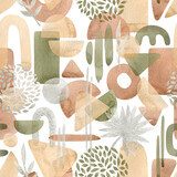 Organische Formen im warmen Aquarell-Look