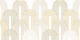 Retro-geometrisches Bogenmuster in Beige