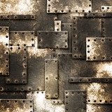 Rostige Metallstrukturen in urbanem Flair