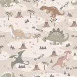 Sanfte Urzeitwelt mit Dinosauriern