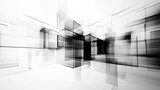 Transparente Architektur in Schwarz-Weiß
