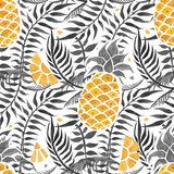 Tropische Ananas im Aquarellstil