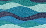 Wellenmosaik in Blau und Türkis