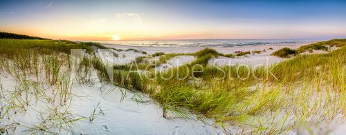 Abendliche Dünenlandschaft am Meer