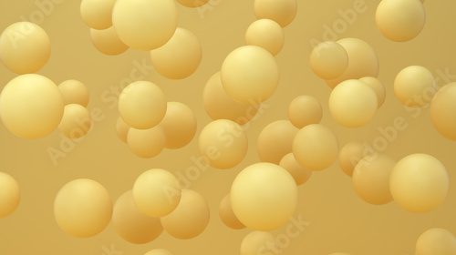 Abstrakte gelbe Kugeln in 3D