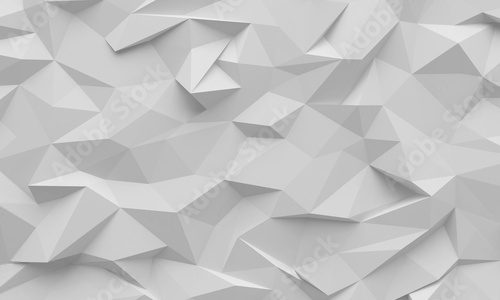 Abstrakte weiße Polygonstruktur in 3D