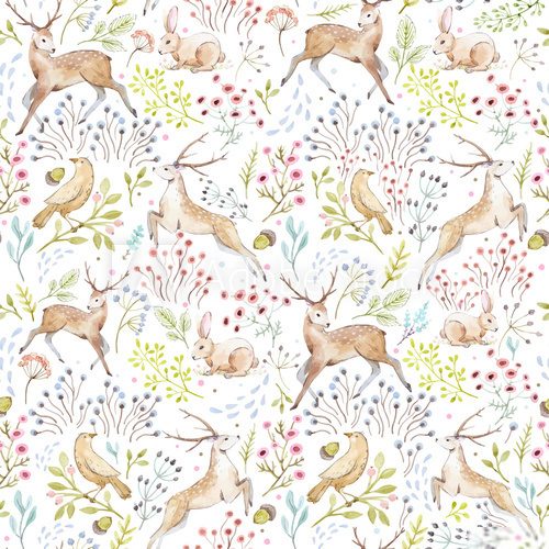 Aquarell Waldtiere und Naturmotive