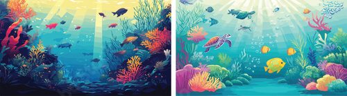 Bunte Unterwasserwelt voller Leben