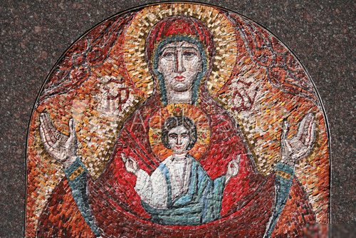 Byzantinische Heilige Ikone in Mosaikfarben