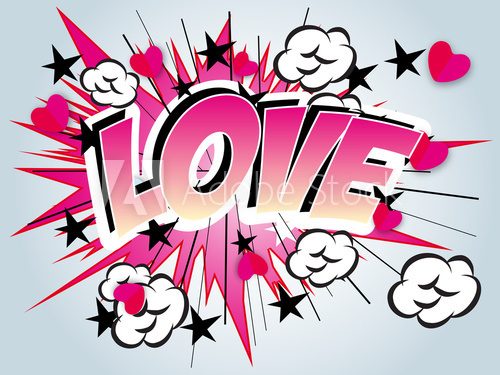 Explosion der Liebe in knalligen Farben