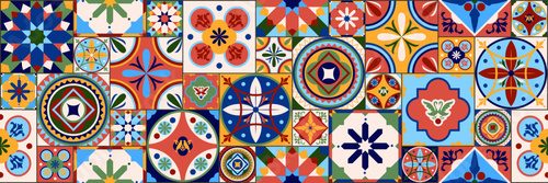 Farbenfrohe Harmonie aus Mosaikmustern
