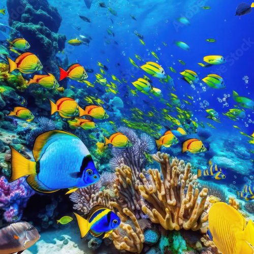 Farbenfrohes Kaleidoskop unter Wasser