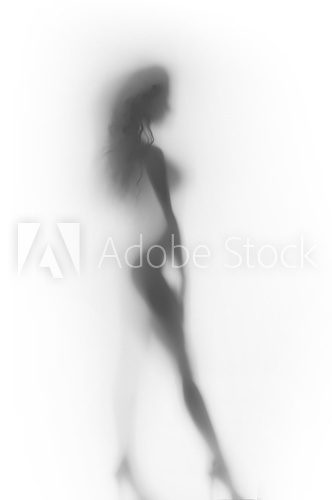 Fließende Silhouette im Dunst