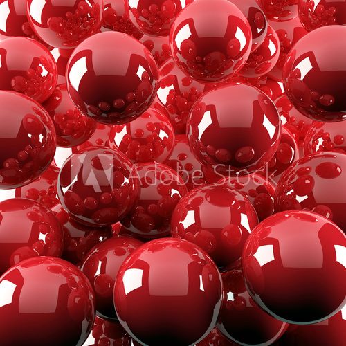 Glänzende rote Kugelwelt