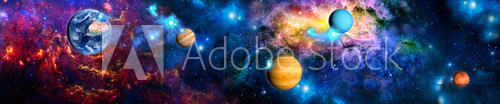Kosmische Galaxie in leuchtenden Farben