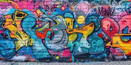 Lebendige Street-Art-Komposition
