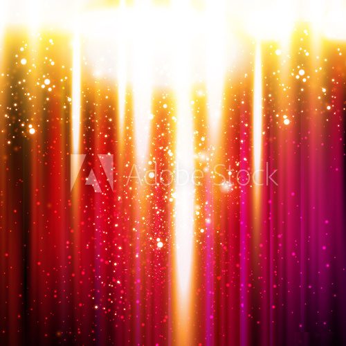 Leuchtende Lichtstrahlen mit Bokeh-Effekt