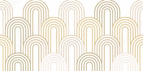 Retro-geometrisches Bogenmuster in Beige