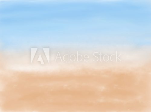 Sanfte Strandlandschaft unter blauem Himmel