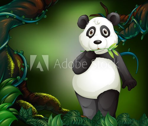 Sanfter Panda im grünen Dschungel