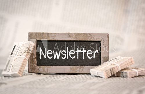 Vintage Zeitungskomposition mit Newsletter