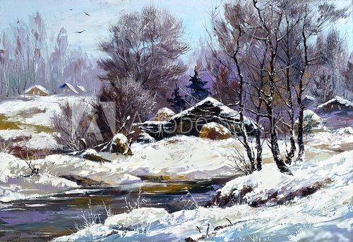Wintertraum am Flussufer