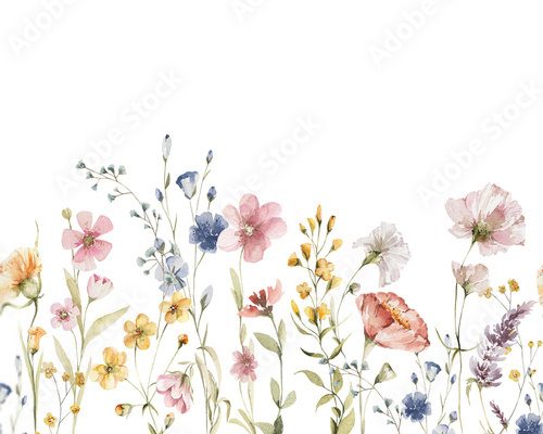 Zarte Sommerflora in sanften Pastelltönen