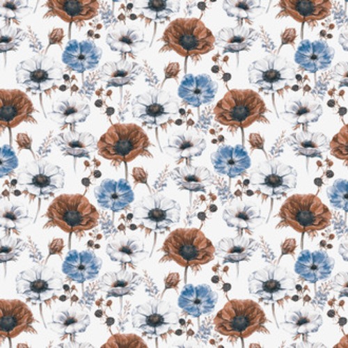 Aquarellmohnblumen in sanfter Harmonie