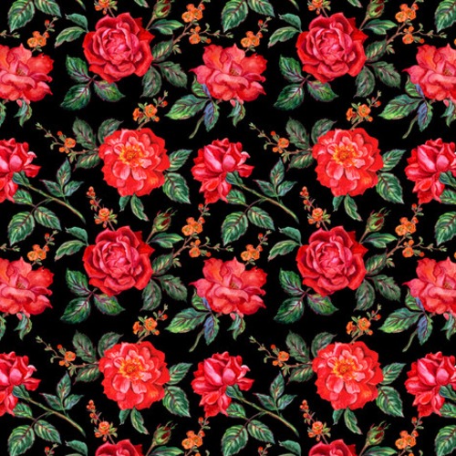 Botanisches Farbenspiel in edlem Schwarz