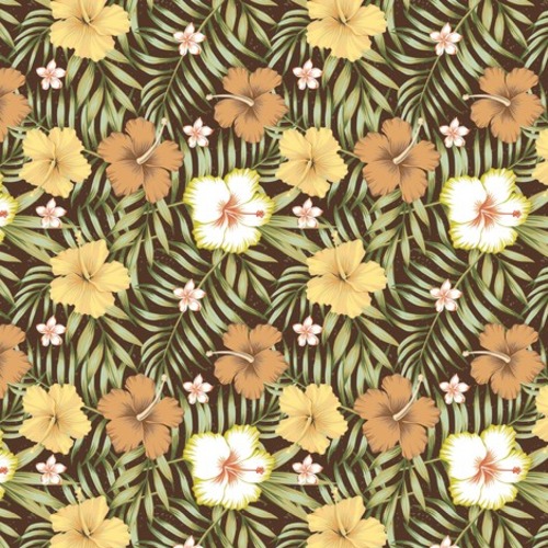 Exotisches Blumen- und Pflanzenmuster