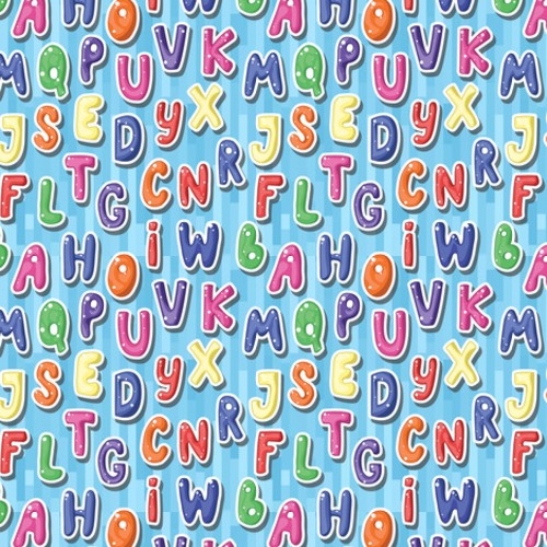Farbenfrohes Alphabet im Cartoon-Stil