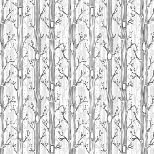 Grafische Baumstamm-Linienzeichnung