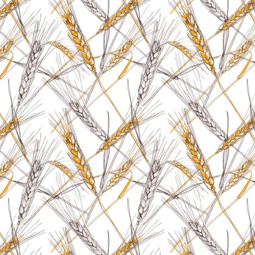 Herbstliche Linienkunst mit Weizen
