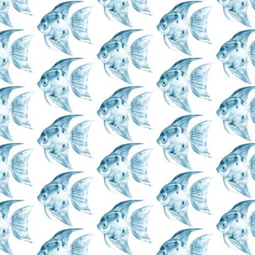 Künstlerisches Muster blauer Fische